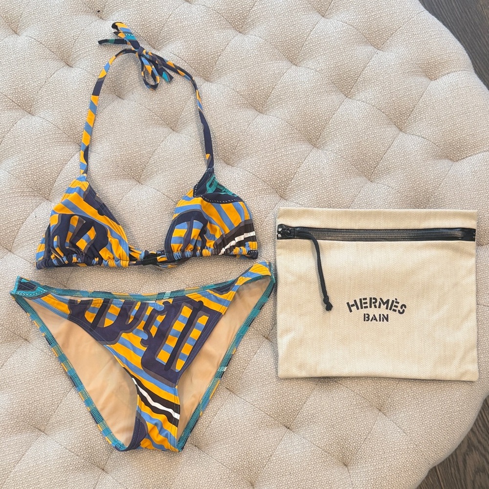 Hermes Multicolor Bikini Set Like new